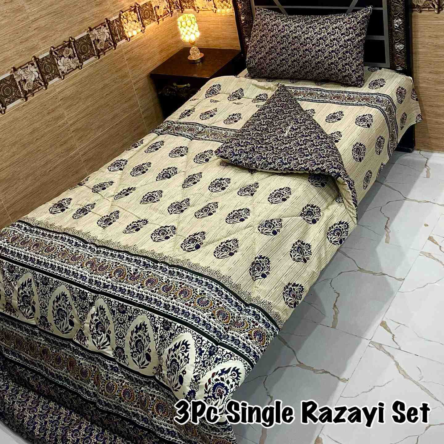 DF-VRSSB-13: DFY 3Pc Single Bed Vicky Razai Set
