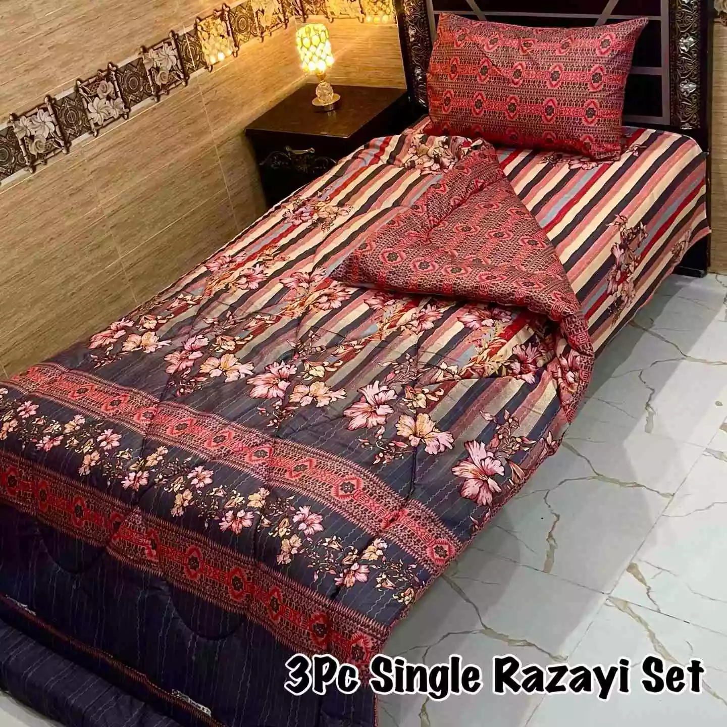 DF-VRSSB-10: DFY 3Pc Single Bed Vicky Razai Set