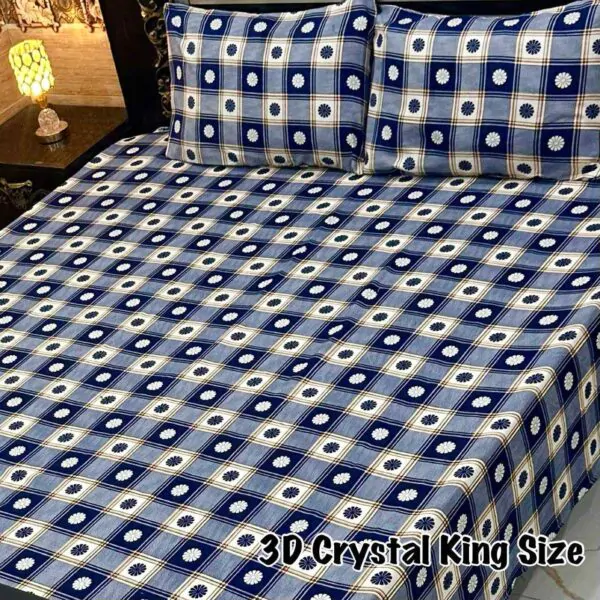DF-CBSKS-10: DFY Bedding 3D Crystal Bed Sheet King Size