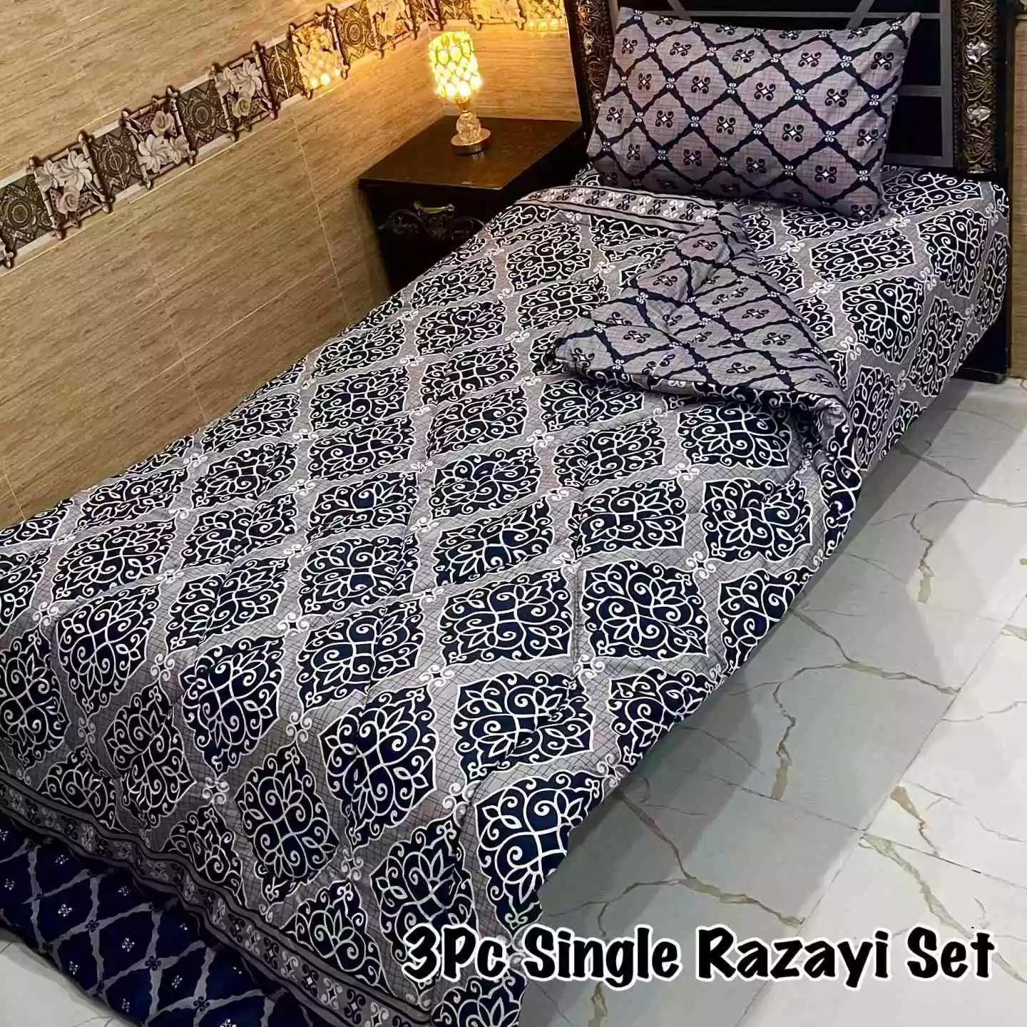 DF-VRSSB-11: DFY 3Pc Single Bed Vicky Razai Set