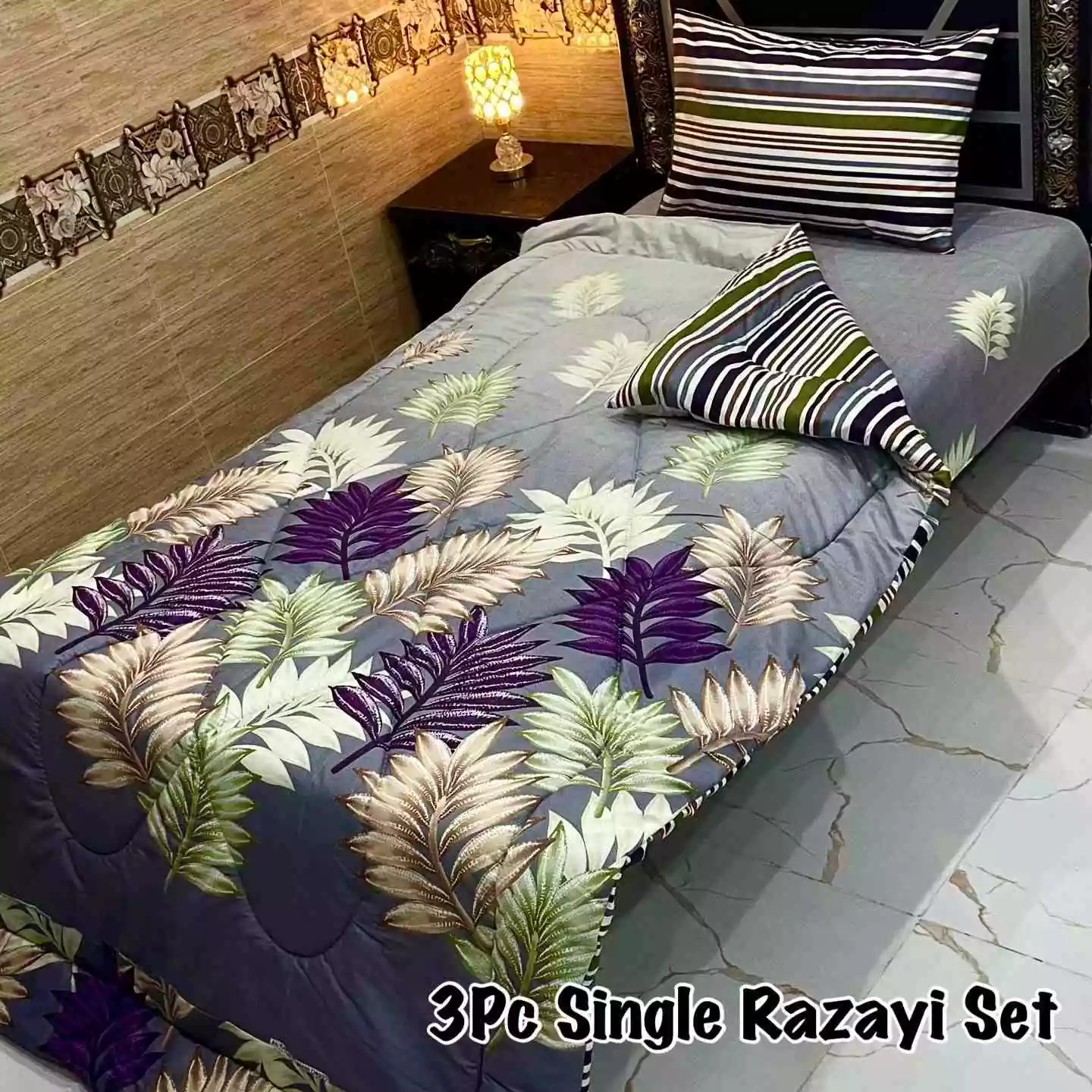 DF-VRSSB-3: DFY 3Pc Single Bed Vicky Razai Set