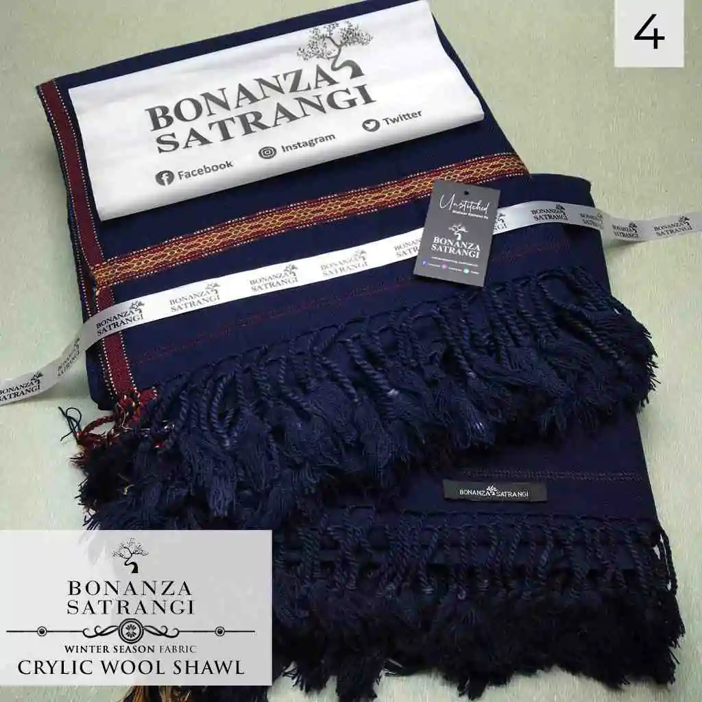 DF-BNZCWS-4: Bonanza Men Crylic Wool Shawl