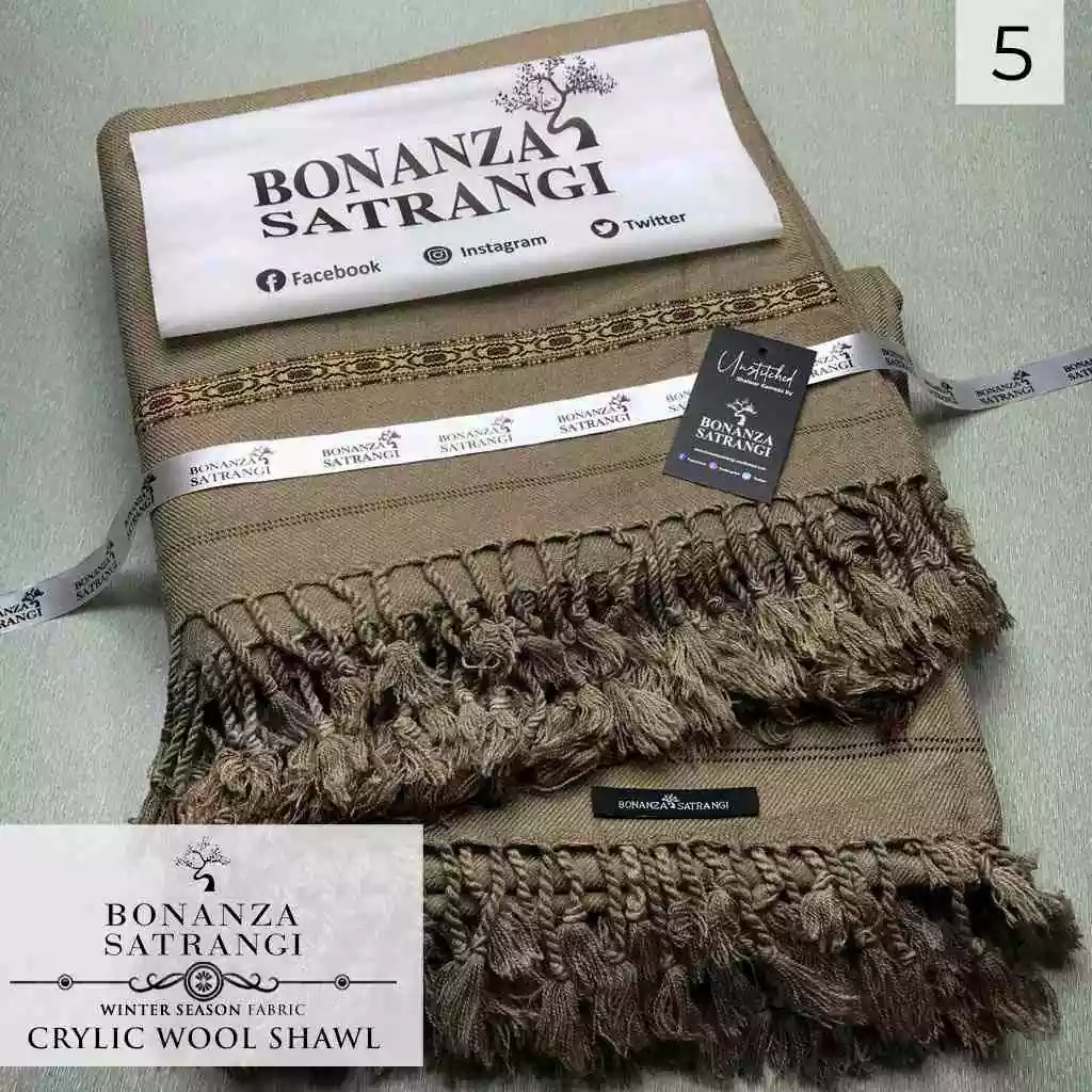 DF-BNZCWS-5: Bonanza Men Crylic Wool Shawl