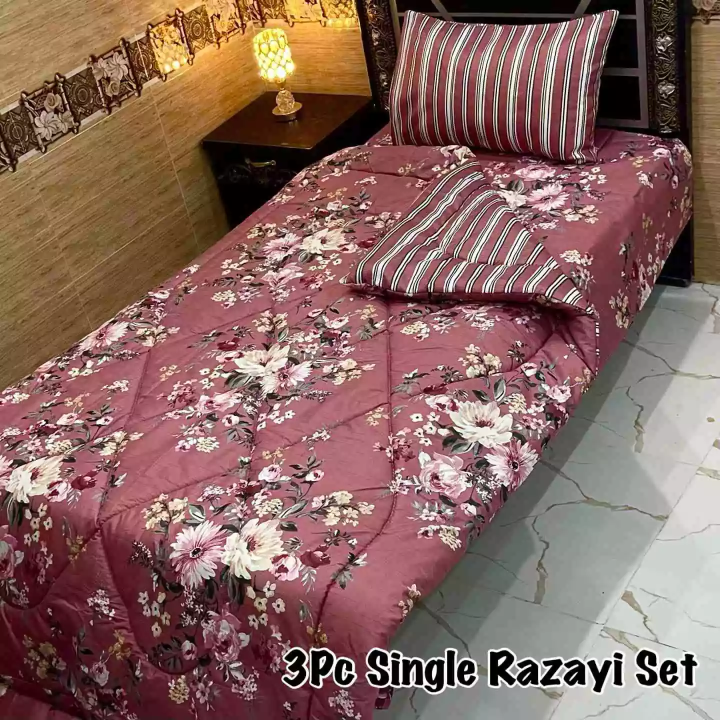 DF-VRSSB-5: DFY 3Pc Single Bed Vicky Razai Set