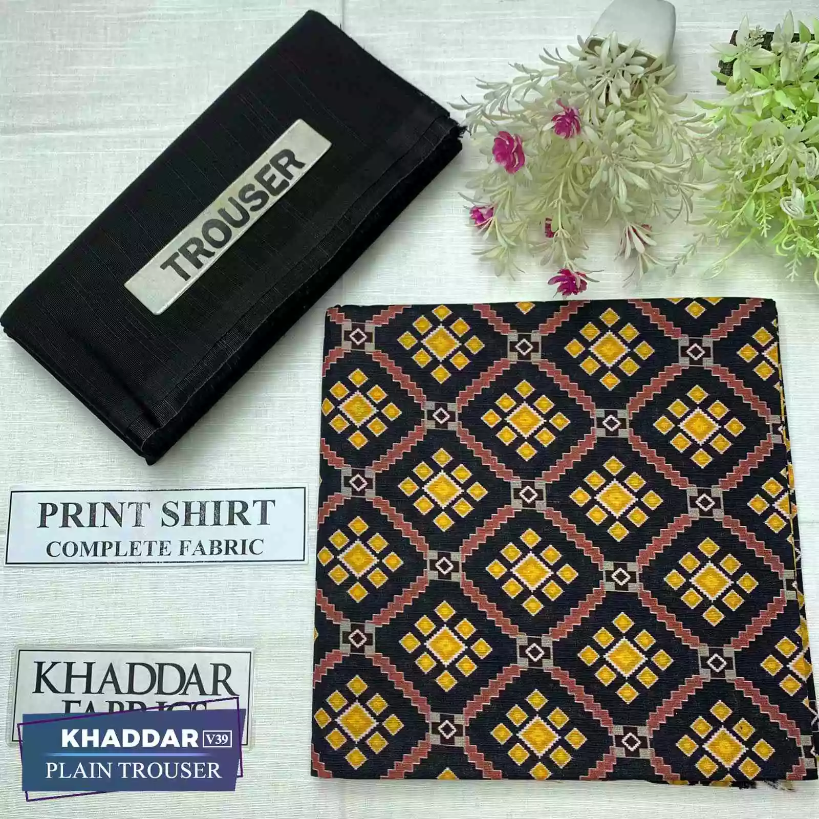 DF-V39-6: Premium 2Pc Printed Khaddar Dress