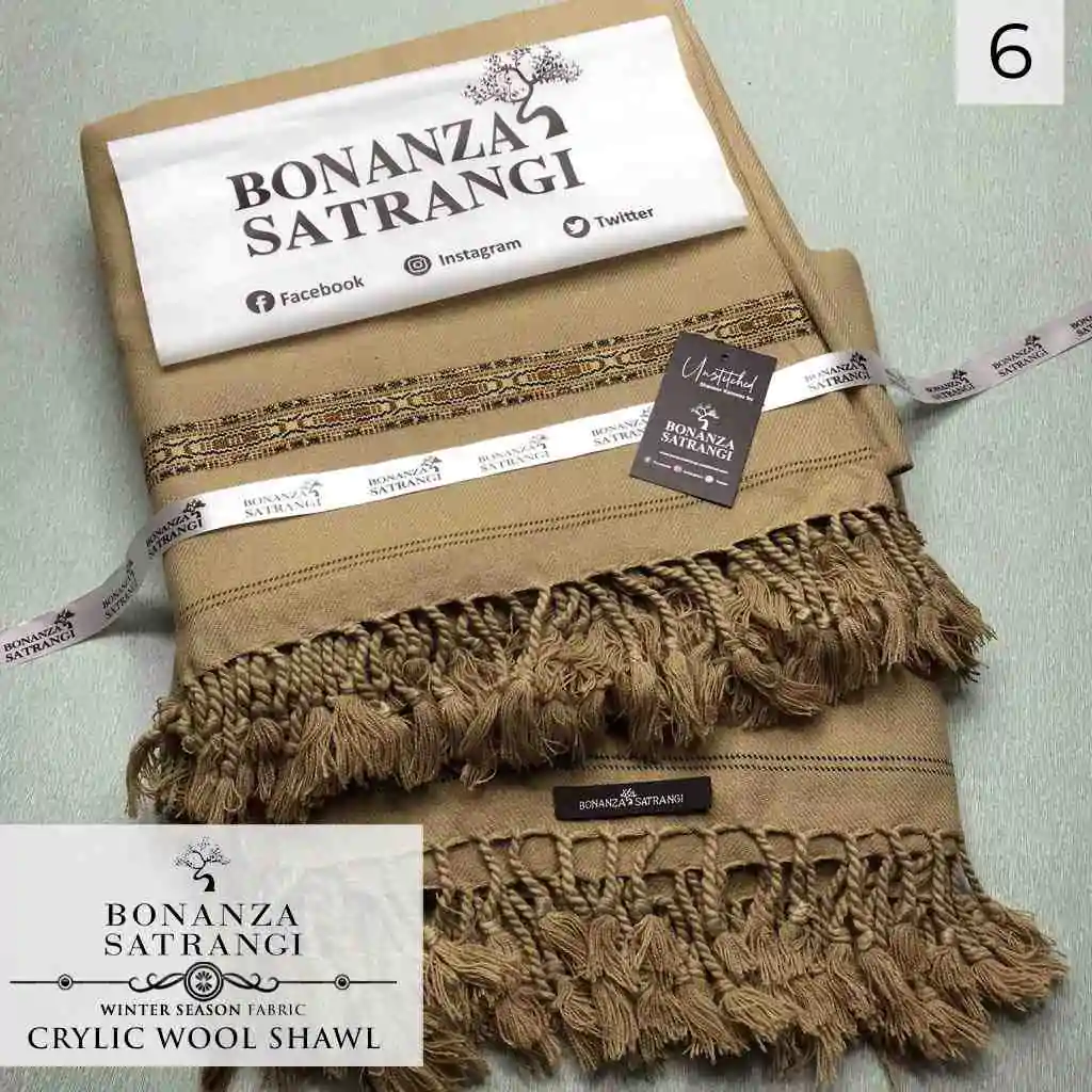DF-BNZCWS-6: Bonanza Men Crylic Wool Shawl