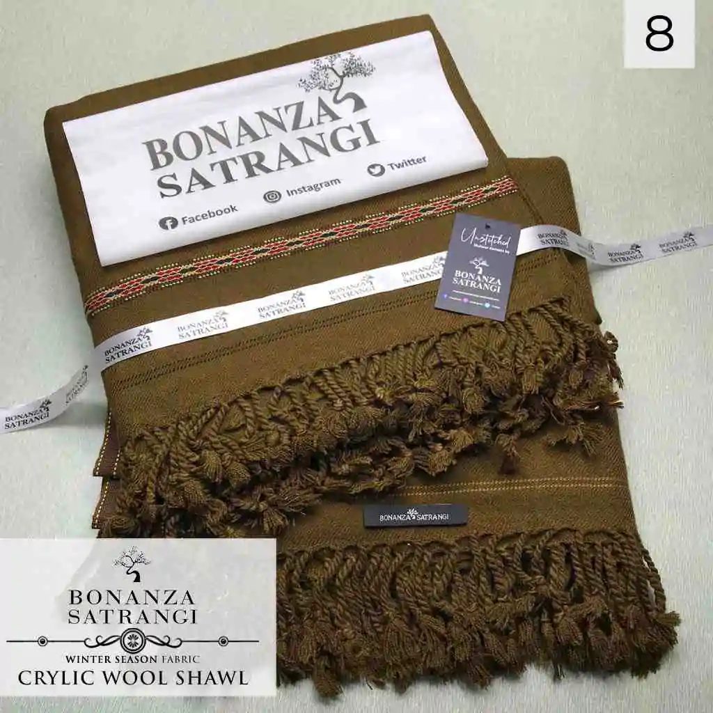 DF-BNZCWS-8: Bonanza Men Crylic Wool Shawl