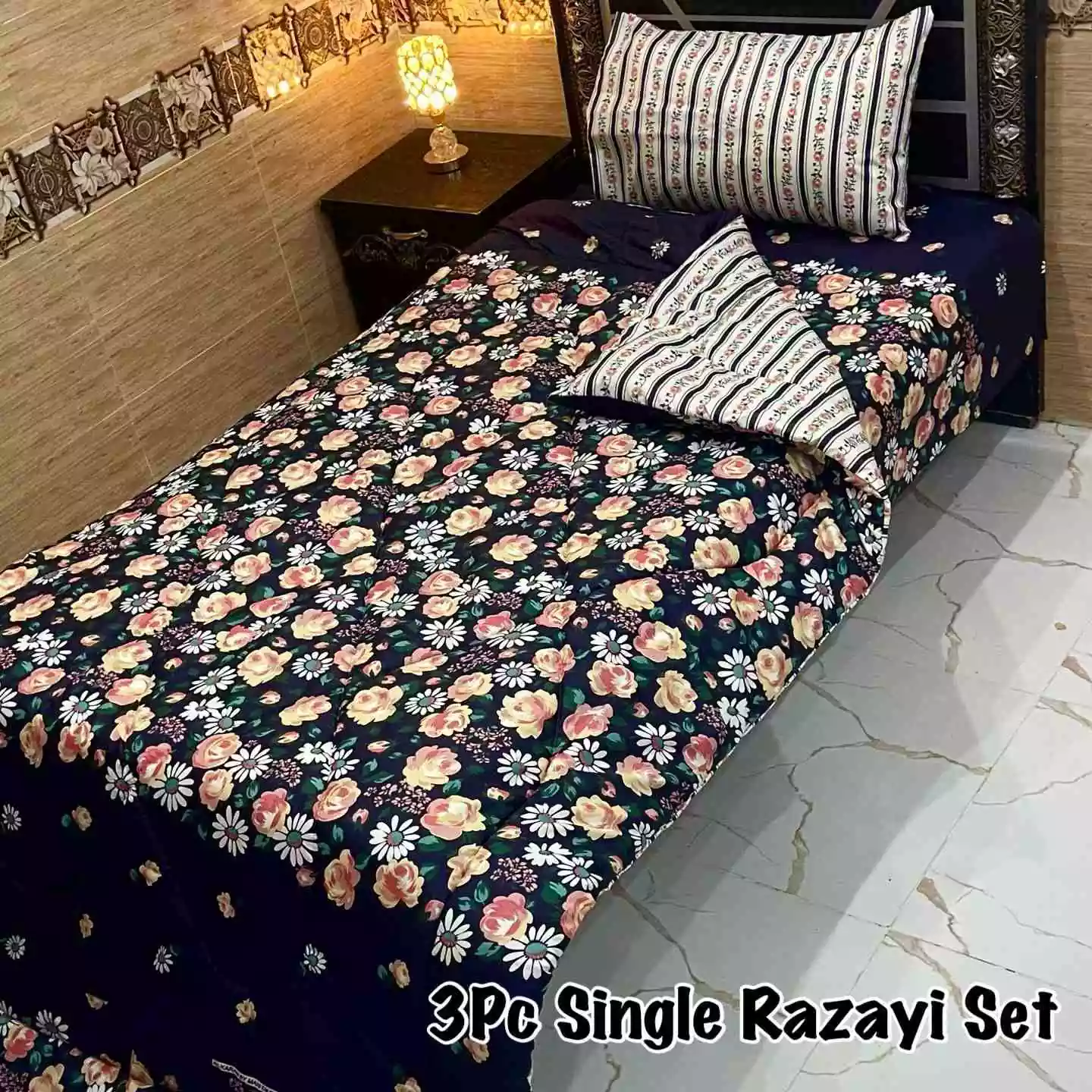 DF-VRSSB-8: DFY 3Pc Single Bed Vicky Razai Set