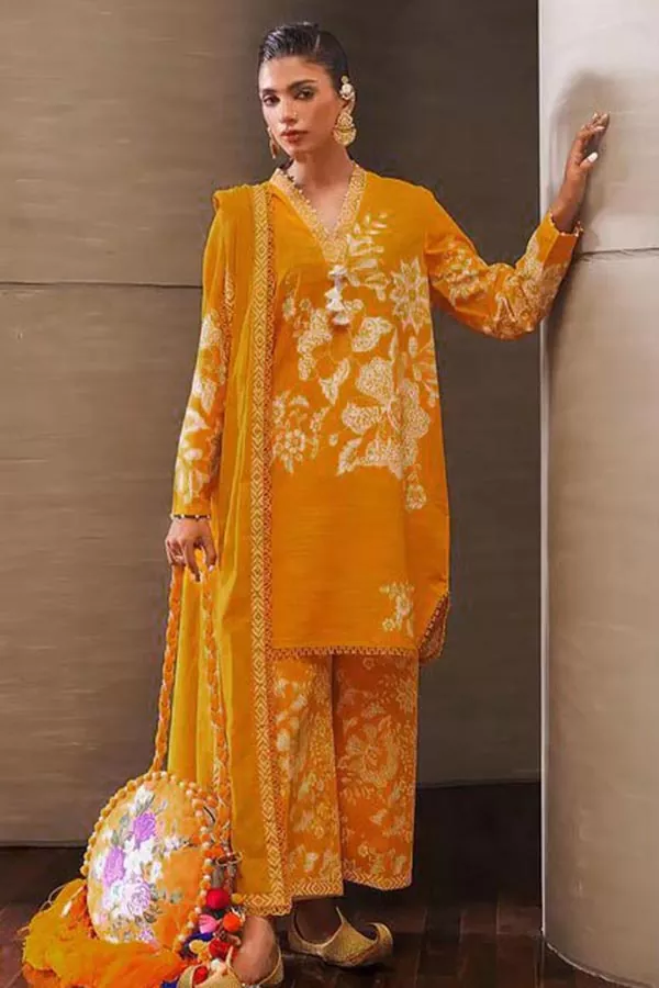 DF-V232H: Sana Safinaz 3Pc Printed Karandi Dress