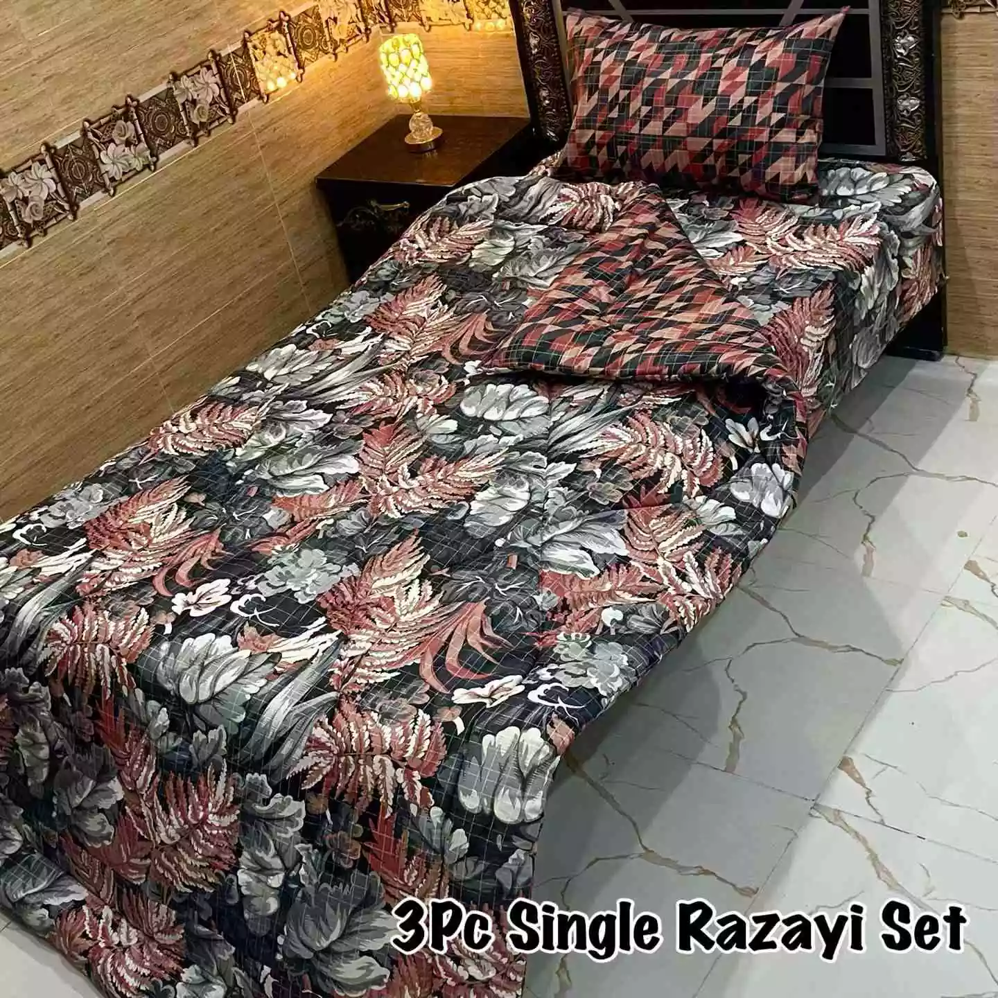 DF-VRSSB-9: DFY 3Pc Single Bed Vicky Razai Set