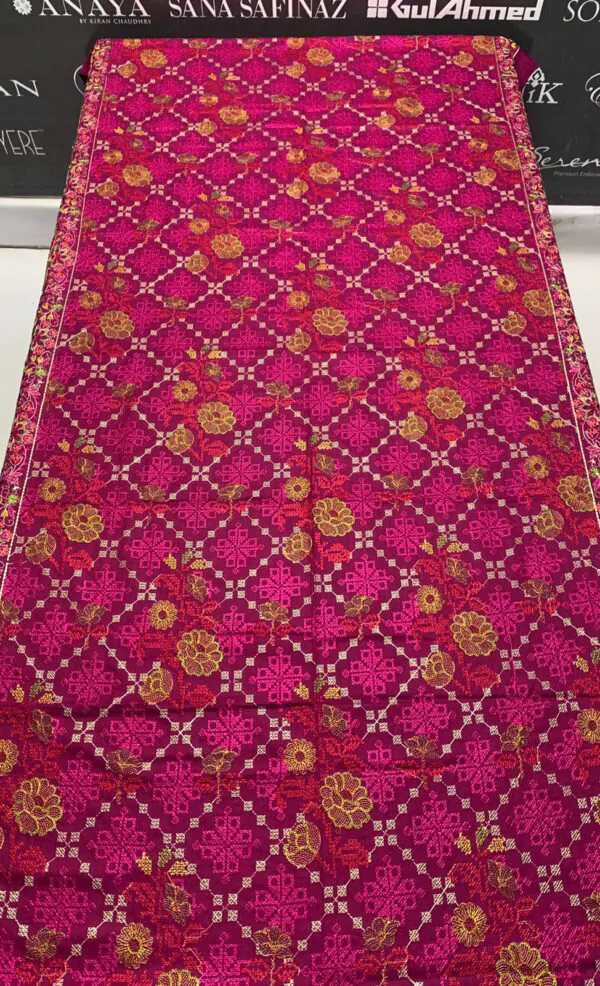 DF-1739: Bareeze 3Pc Embroidered Dhanak Dress