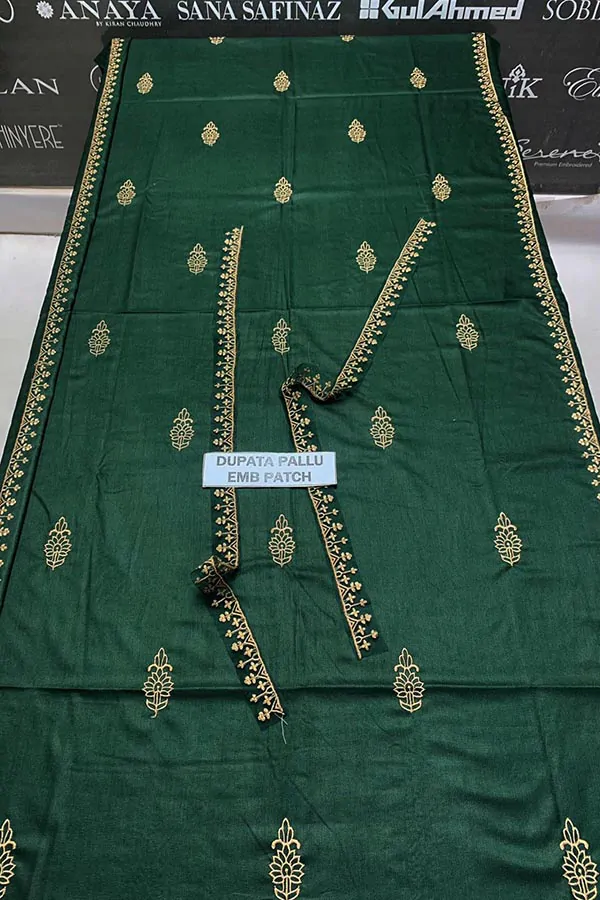 DF-1766: Nishat 3Pc Embroidered Dhanak Dress