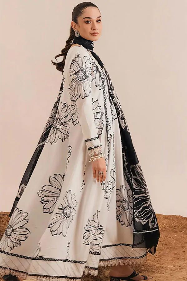 DF-1809: Nishat 3Pc Printed Khaddar Dress
