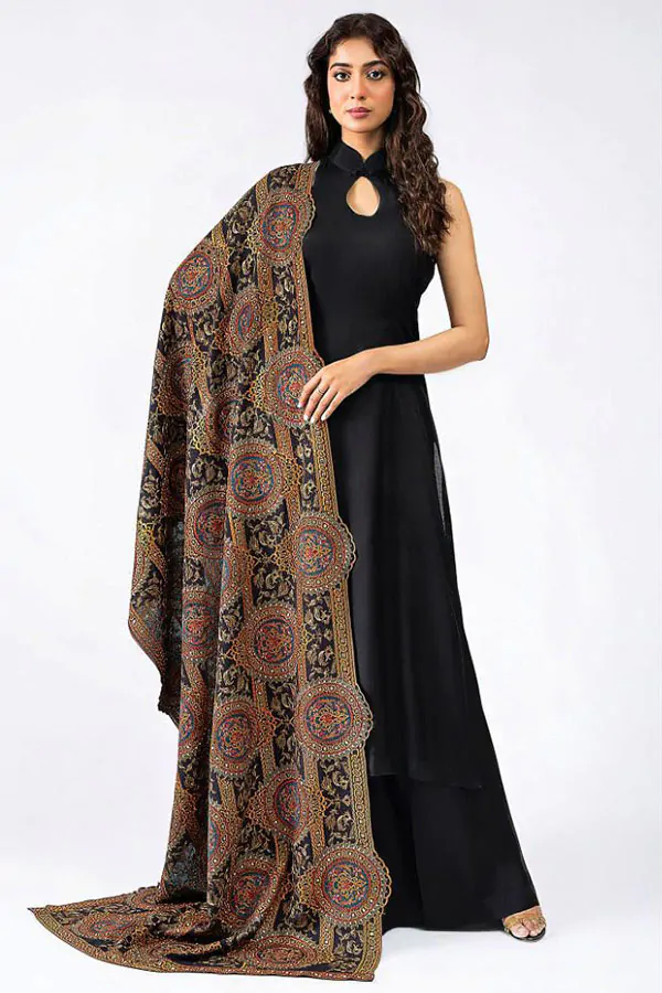 DF-1823: Bareeze 3Pc Embroidered Dhanak Dress