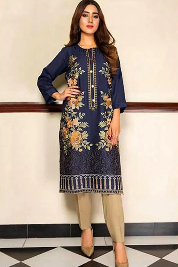 DF-LL1: Lime Light 2Pc Embroidered Lawn Dress